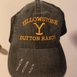 Black distressed Yellowstone cap